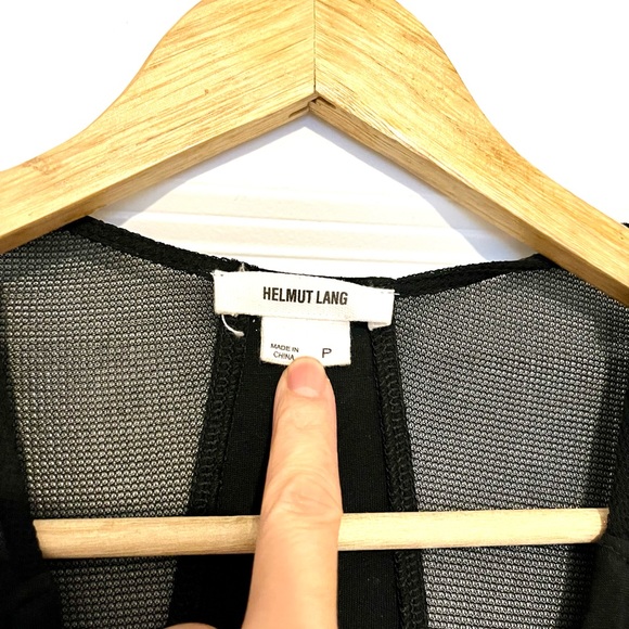 Sheer panel stretchy Helmut Lang black dress - size small - Picture 3 of 3